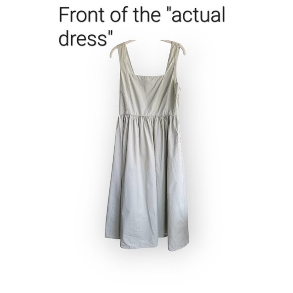 Oak + Fort Sage Green Sleeveless Cotton Dress M - Picture 2 of 11